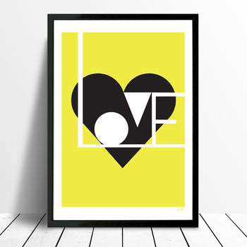 Love Art Print Available In Four Colours, 6 of 10