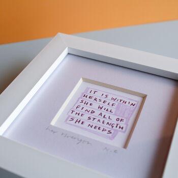 Positivity Quote Strong Women Mini Art Print, 3 of 8