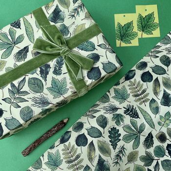 Botanical Leaves Wrapping Paper Set, 2 of 10