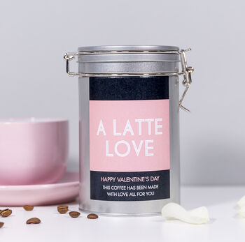 Personalised A Latte Love Coffee Gift In Tin, 10 of 12