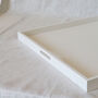 Handmade White Decorative Ottoman Tray With Handles, thumbnail 8 of 10