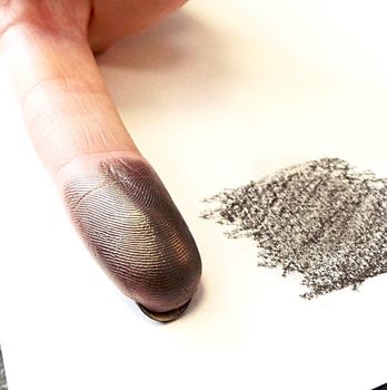 Inked Monogram Square Fingerprint Cufflinks, 9 of 12