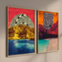 Colourful Spiral Landscape Art Print Set Of Two, thumbnail 4 of 5