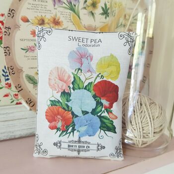 Sweet Peas Seed Packet Fabric Gift, 7 of 7
