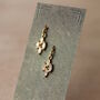 Dainty Drop Jewel Sterling Silver Gold Stud Earrings, thumbnail 6 of 9