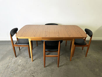 Schreiber Mid Century Extending Dining Table And Chairs, 5 of 12