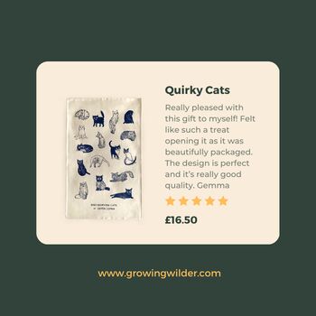 100% Organic Cat Tea Towel, 10 of 12