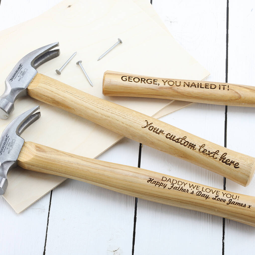 Personalised Wooden Hammer Choice Of Fonts, 1 of 4