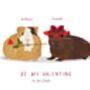 Personalised Valentine Guinea Pig Couple Print, thumbnail 2 of 3