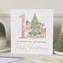 Personalised First Christmas Card For Baby Daughter, thumbnail 1 of 7