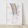 Personalised Rainbow New Baby Print, thumbnail 2 of 7
