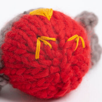 Reindeer And Robin Baubles Knitting Kit, 8 of 11