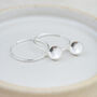 Sterling Silver Large Gemstone Hoop Earrings, thumbnail 5 of 12