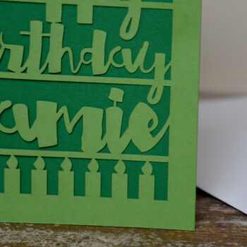 Personalised Papercut Birthday Card, 3 of 7