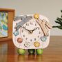 Buuny Rabbit, Hare, Meadow Small Personalised Clock, thumbnail 2 of 7