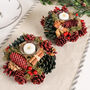 Set Of Two Forest Flurry Christmas Tea Light Holders, thumbnail 1 of 10