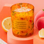 Citrus Blossoms Personalised Candle – Mandarin And Peach Fragrance, thumbnail 1 of 7