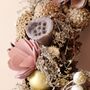 Pink And Gold Glittery Pinecone Wreath, thumbnail 7 of 8