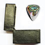 Titanium And Green Abalone Guitar Pick + Gift Box, thumbnail 2 of 8