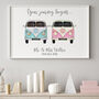 Personalised Wedding Print With Camper Vans, thumbnail 4 of 7