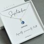 Sterling Silver September Birthstone Necklace, thumbnail 2 of 5