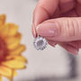 Sunflower Solid Or Gold Vermeil Silver Charm, thumbnail 4 of 10