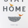 Let's Stay Home Anniversary Love Hygge Print, thumbnail 5 of 9