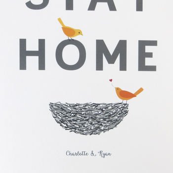 Let's Stay Home Anniversary Love Hygge Print, 5 of 9