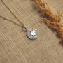 Star Burst Necklace With Optional Personalised Initial In Silver, thumbnail 4 of 8