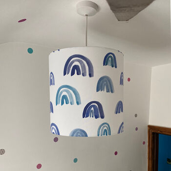 Cool Blues Rainbow Lampshade, 5 of 5