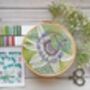 Passionflower Hand Embroidery Pattern Set, thumbnail 4 of 5