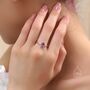 Sterling Silver Natural One Carat Amethyst Oval Ring, thumbnail 7 of 12