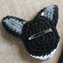 Personalised Crochet Dog Face Brooch Letterbox Gift, thumbnail 9 of 9