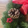 Christmas Wreath Noble Fir Spruce Wreath Red Ribbon Bow 45cm, thumbnail 3 of 5