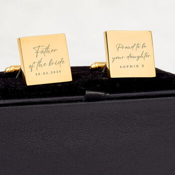 Father Of The Bride Cufflinks Gift From Daughter, 6 of 7