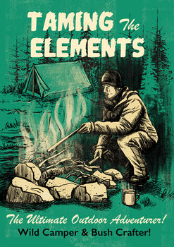 Taming The Elements Outdoors Camping Blank Card, 2 of 2