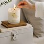 Gardenia Scented Candle Infused With Lapis Lazuli Crystals, thumbnail 6 of 10