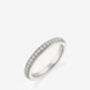 Women's Silver Eternity Ring, Dainty Stacking Band With Sparkling Cz Stones, thumbnail 2 of 4