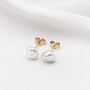 Dot Keshi Pearl Stud Earrings, thumbnail 2 of 3