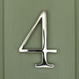 Premium Floating Plain House Numbers In Nickel Finish, thumbnail 10 of 12