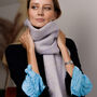 Personalised Chunky Metallic Check Hand Felt Scarf, thumbnail 2 of 12