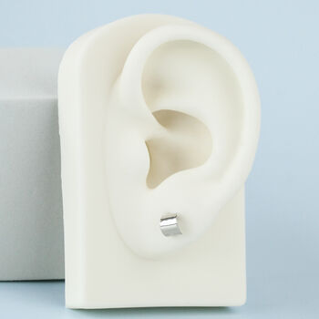 Sterling Silver Curve Stud Earrings, 5 of 6