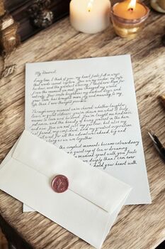 Personalised Luxury Handwritten Letter With Pink Wax Seal, 3 of 4