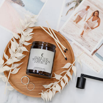 Love You To The Moon And Back Valentines Candle Gift, 5 of 12