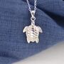 Personalised Sterling Silver Sea Turtle Necklace, thumbnail 4 of 9
