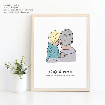 Personalised Daddy And Me Print, 5 of 5