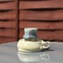 Handmade Porcelain Espresso Cup And Saucer Creamy Beige Glaze, thumbnail 6 of 6