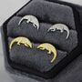 Sterling Silver Pangolin Stud Earrings, thumbnail 4 of 11