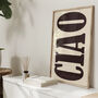 Ciao Typography Poster, thumbnail 1 of 5