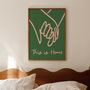 This Is Home Illustrated Holding Hands Print, thumbnail 1 of 12